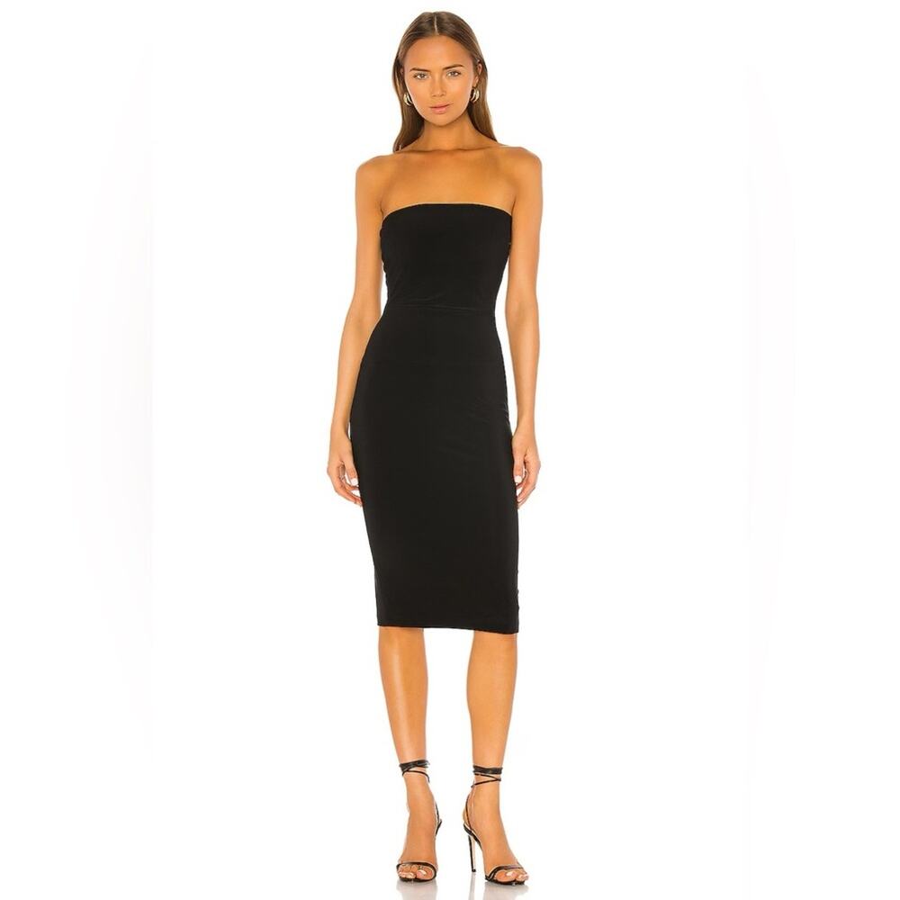Norma Kamali Strapless Black Dress XL